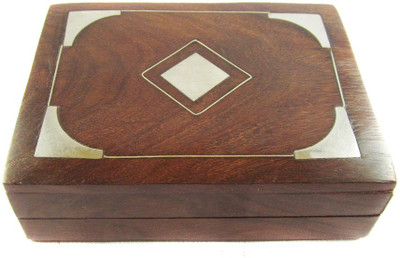 33% OFF on Pindia Beautiful Brass Desk Organizer Vanity Cases Brown, Gold