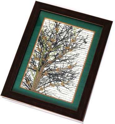 Cherrytin Large Sequined Tree Box Vanity Wooden Box Black, White