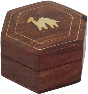 40% OFF on Crafts'man Wood with Beautiful Carving Jewellery Vanity Box Brown