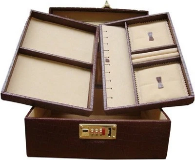 27% OFF on Laveri Double Tray Jewellary Vanity Box Brown