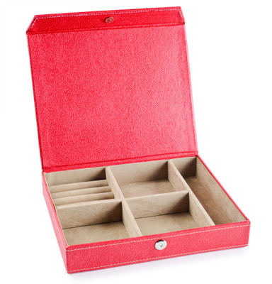 Ecoleatherette 8x10 inch Jewellery Vanity Box Dark Pink Ecoleatherette 8x10 inch Jewellery Vanity Box Dark Pink
