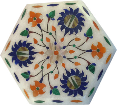 26% OFF on Artist Haat Handcrafted Marble Design B Stone Inlay Grill Work Gifts Jewellery Vanity Box Multicolor