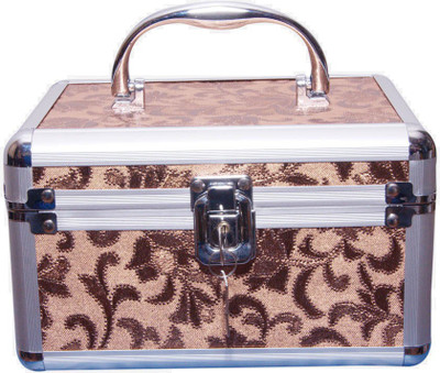 50% OFF on Pride Flower To safely Store Cosmetic And Jewellery Vanity Case brown