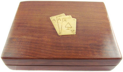 33% OFF on Pindia Fancy Wooden Desk Organizer Vanity Cases Brown, Gold