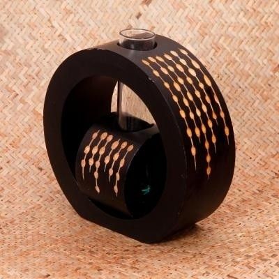 12% OFF on Tokenz Rounded Flower Holder Bud Wooden Vase