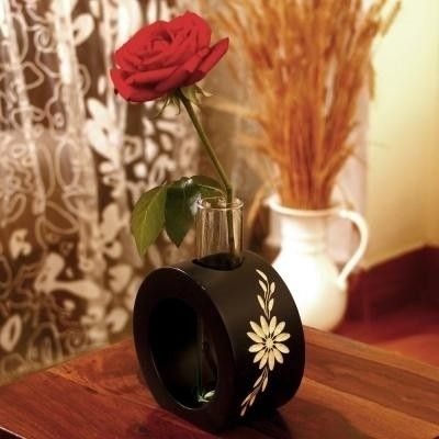 22% OFF on Tokenz Flower Round Small Tube Flower Wooden Vase 22% OFF on Tokenz Flower Round Small Tube Flower Wooden Vase