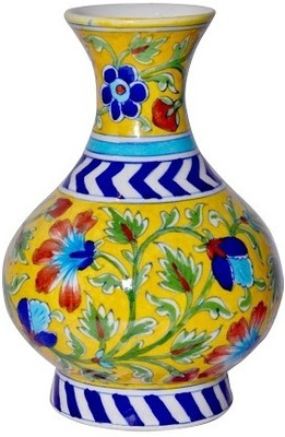 14% OFF on Vaah Jaipur Blue Pottery Vase