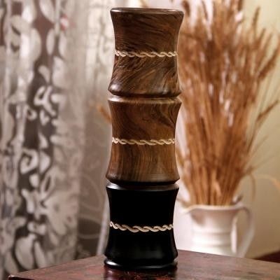 14% OFF on Tokenz Stylish Triple Flower Wooden Vase