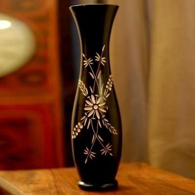 14% OFF on Tokenz Engraved Floral Flower Wooden Vase