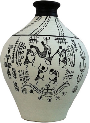 50% OFF on ExclusiveLane Terracotta Handpainted Warli Matki Neck 6 inch Terracotta Vase 50% OFF on ExclusiveLane Terracotta Handpainted Warli Matki Neck 6 inch Terracotta Vase