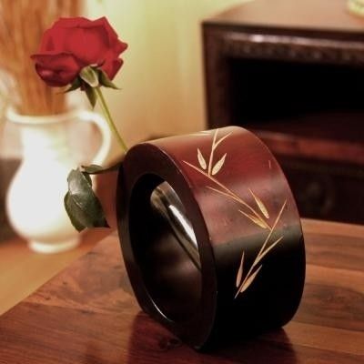 21% OFF on Tokenz Slanting Designer Bud Flower Wooden Vase