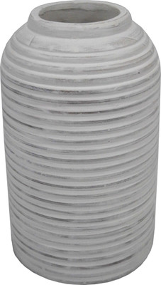 47% OFF on Golmall Shop Ribed Flower Wooden Vase