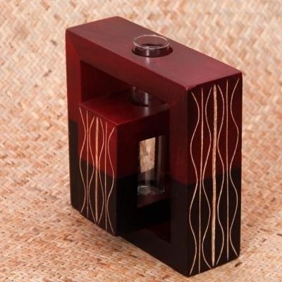 10% OFF on Tokenz Double Square Beauty In Curves Bud Wooden Vase