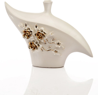36% OFF on Importwala.com Wave Raised Floral Motif Vase
