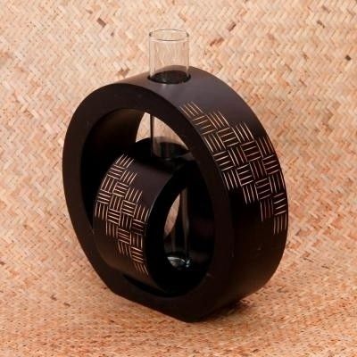 12% OFF on Tokenz Stylish Round Bud Wooden Vase