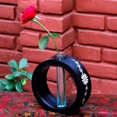 16% OFF on Tokenz Coffee Floral Tube Flower Wooden Vase