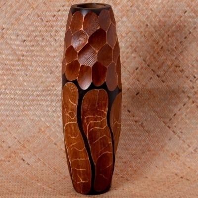 12% OFF on Tokenz Contemporary Design Flower Wooden Vase