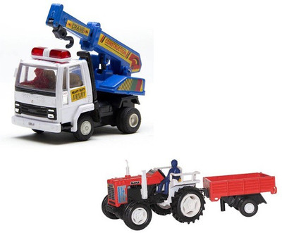 A R Enterprises Combo Of 2 Construction Vehicles (Multicolor)