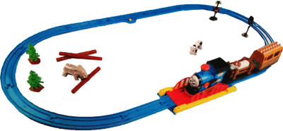 Vaibhav Battery Operated Happy Travel Thomas Track Toy Train Set (Multicolour)