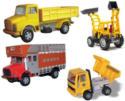 A R Enterprises Combo Of Constuction Vehicles 2 (Multicolor)