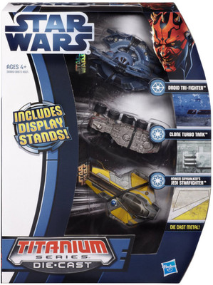 Hasbro 38880 Starwars Die Cast Vehicle With Stands Hasbro 38880 Starwars Die Cast Vehicle With Stands