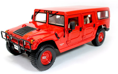Maisto Hummer 4 Door Wagon Red 1:18 by Diecast Scale Model Maisto Hummer 4 Door Wagon Red 1:18 by Diecast Scale Model