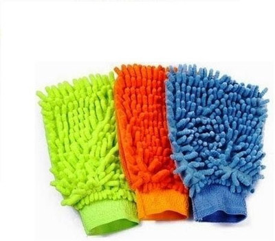 25% OFF on Motoway Micro Premium Wash Mitt Gloves Fabric Vehicle Washing Cloth