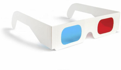 3DS Paper anaglyph Red Blue 3D Glasses Video Glasses
