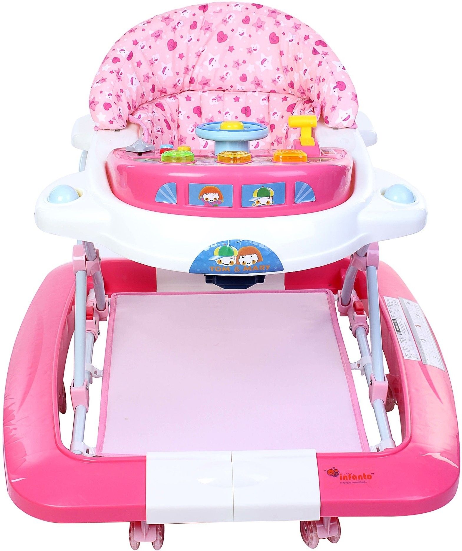 Buy Infanto Airplane Design Baby Walker Pink ₹ 3055 by Infanto from
