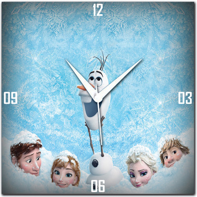 Amore Frozen Elsa And Olaf Analog Wall Clock Multicolor Amore Frozen Elsa And Olaf Analog Wall Clock Multicolor