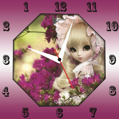 55% OFF on Lycans Anti 0011 Analog Wall Clock Pink, Purple