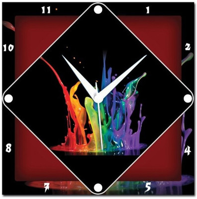 70% OFF on WebPlaza Color Splash Analog Wall Clock Multicolor