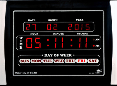 46% OFF on Shree Archi S-103 Digital Wall Clock Black