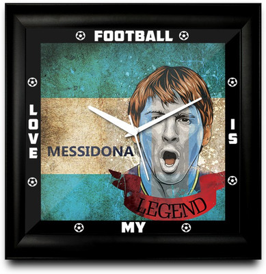 73% OFF on ShopMantra Messidona Argentina Football Square Analog Wall Clock Black
