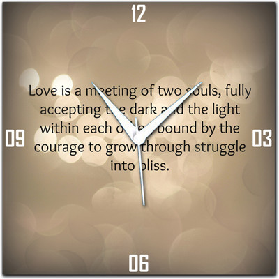 72% OFF on Amore Love Is A Meeting Analog Wall Clock Grey