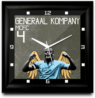 73% OFF on ShopMantra Vincent Kompany Man City Footballer Square Analog Wall Clock Black