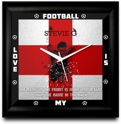 58% OFF on ShopMantra Steven Gerrard England Football Square Analog Wall Clock Black