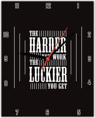 40% OFF on Lovely Collection Inspirational Quote Analog Wall Clock Multicolor