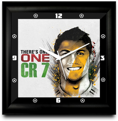 58% OFF on ShopMantra Ronaldo Cr7 Portugal Football Square Analog Wall Clock Black