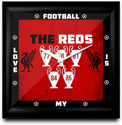 50% OFF on ShopMantra Liverpool The Reds Square Analog Wall Clock Black