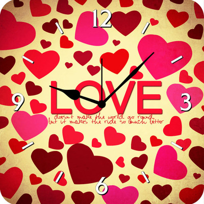 50% OFF on FurnishFantasy Love Analog Wall Clock Multicolor 50% OFF on FurnishFantasy Love Analog Wall Clock Multicolor