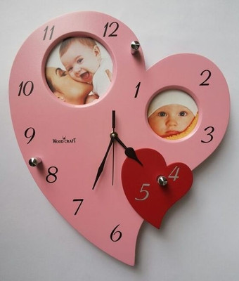 Wood Craft WG-126 Analog Wall Clock Pink Wood Craft WG-126 Analog Wall Clock Pink