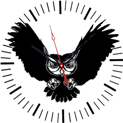 28% OFF on Ellicon 59 Owl Design Analog Wall Clock White 28% OFF on Ellicon 59 Owl Design Analog Wall Clock White