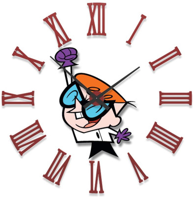 23% OFF on Ellicon B20 Dexter Cartoon Analog Wall Clock White
