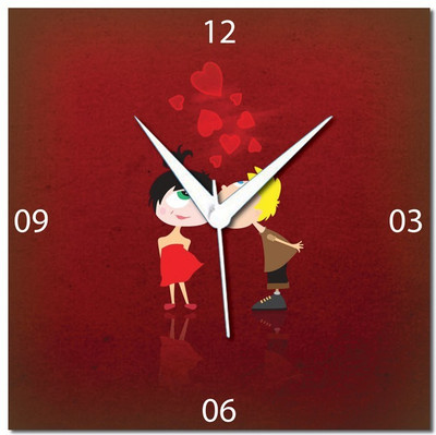 70% OFF on WebPlaza Sweet Couple In Love Valentine Analog Wall Clock Multicolor