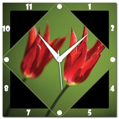 72% OFF on Amore Red Tulips Analog Wall Clock Green 72% OFF on Amore Red Tulips Analog Wall Clock Green