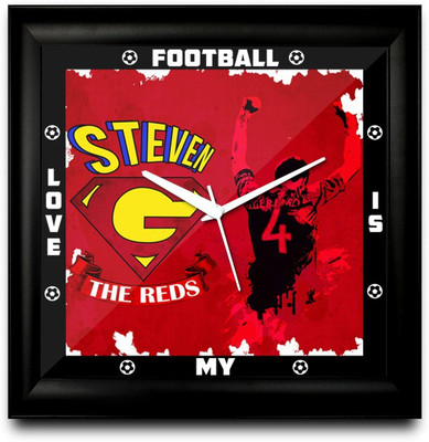 73% OFF on ShopMantra Steven Gerrard The Reds Square Analog Wall Clock Black