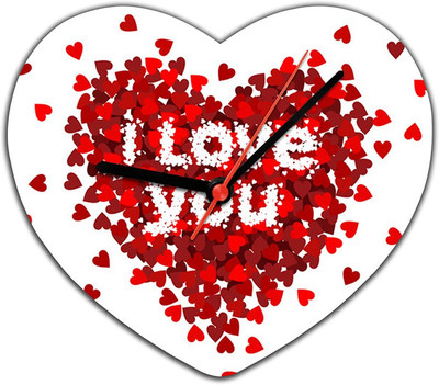 40% OFF on Lovely Collection I Love You Hearts Analog Wall Clock White 40% OFF on Lovely Collection I Love You Hearts Analog Wall Clock White