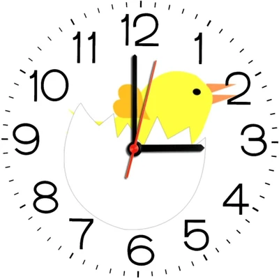 23% OFF on Ellicon B112 Yellow Bird In Egg Analog Wall Clock White
