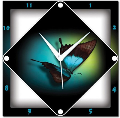 72% OFF on Amore Butterfly 107443 Analog Wall Clock Black